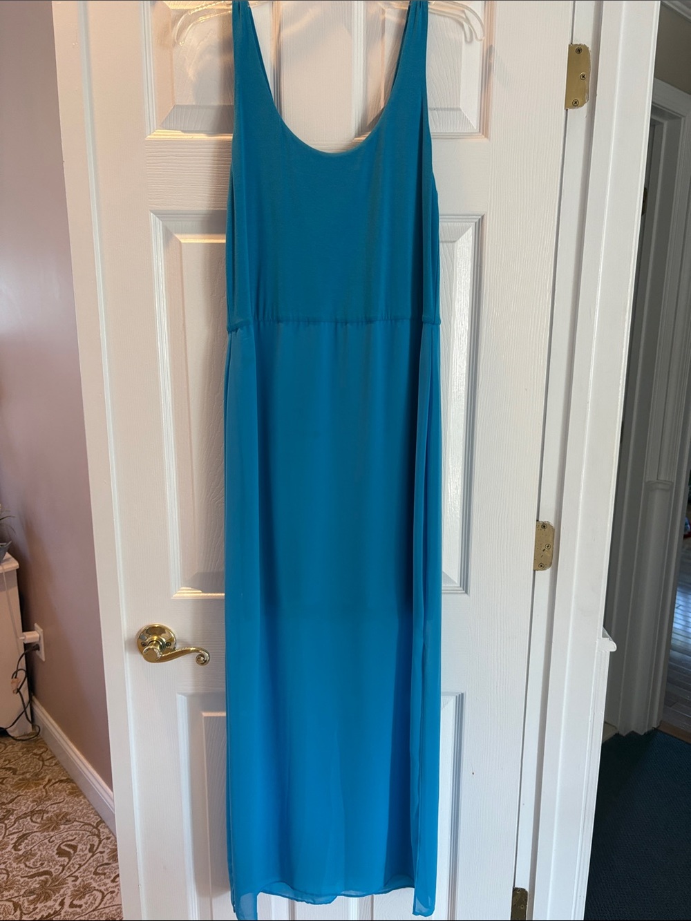 Vince Camuto Teal Sleeveless Maxi Dress
